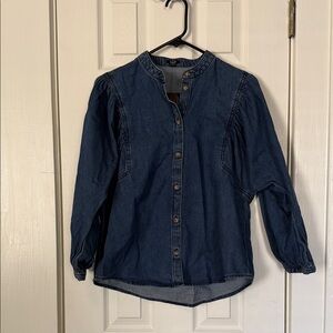 New Express Blue Denim Shirt
